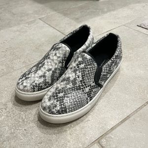 Black and white shoes